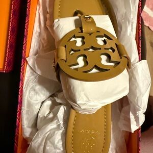 Tory Burch sand miller patent sandals